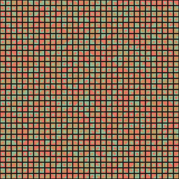 Abstrakte Farbe Geometrische Mosaik Muster Generative Computergestützte Kunst Illustration Nachahmung — Stockvektor