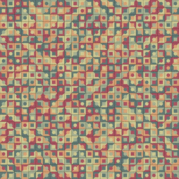 抽象的な色幾何学的モザイクパターン生成的な計算アートイラスト タイルの色の作品の模倣 — ストックベクタ