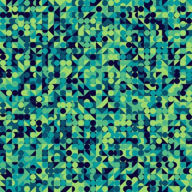 Soyut Geometrik Desen, üretken hesaplama sanatı, vektör illüstrasyonu