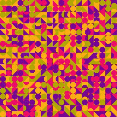 Soyut Geometrik Desen, üretken hesaplama sanatı, vektör illüstrasyonu