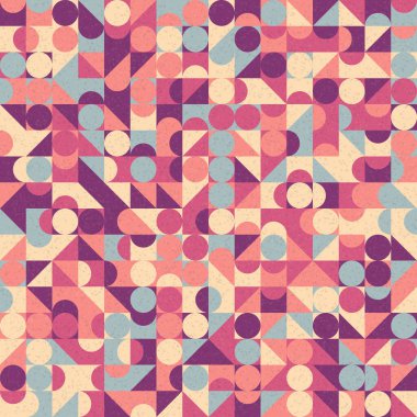 Soyut Geometrik Desen, üretken hesaplama sanatı, vektör illüstrasyonu