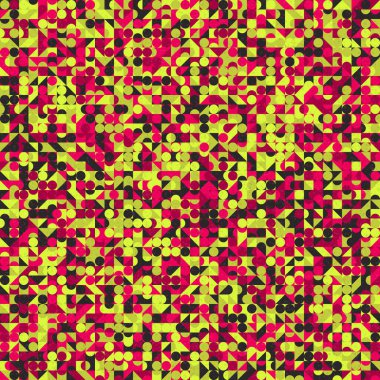 Soyut Geometrik Desen, üretken hesaplama sanatı, vektör illüstrasyonu