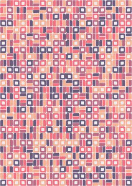 Soyut Geometrik Desen üretken hesaplama sanatı çizimi