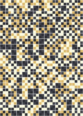 Soyut Geometrik mozaik desenli sanat çizimi