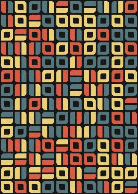 Soyut Geometrik Desen üretken hesaplama sanatı çizimi
