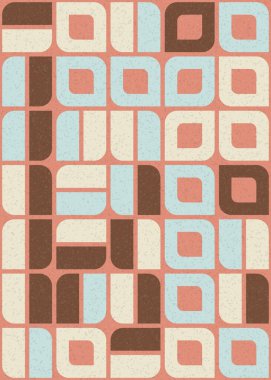 Soyut Geometrik Desen üretken hesaplama sanatı çizimi