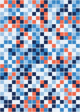 Soyut Geometrik Desen üretken hesaplama sanatı çizimi