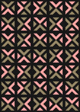 Soyut Geometrik Desen üretken hesaplama sanatı çizimi