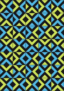 Soyut Geometrik Desen üretken hesaplama sanatı çizimi