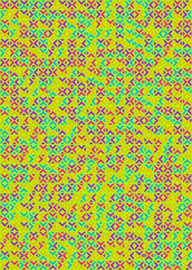 Soyut Geometrik Desen üretken hesaplama sanatı çizimi