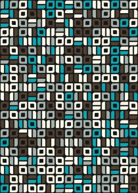 Soyut Geometrik Desen üretken hesaplama sanatı çizimi