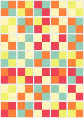 Soyut Geometrik mozaik üretken sanat çizimi