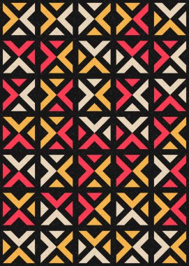 Soyut Geometrik Desen üretken hesaplama sanatı çizimi