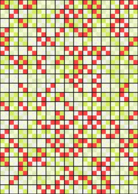 Soyut Geometrik Desen üretken hesaplama sanatı çizimi