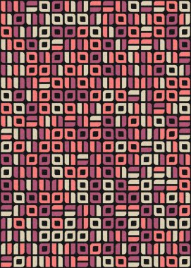 Soyut Geometrik Desen üretken hesaplama sanatı çizimi