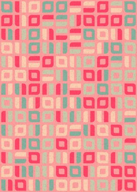 Soyut Geometrik Desen üretken hesaplama sanatı çizimi