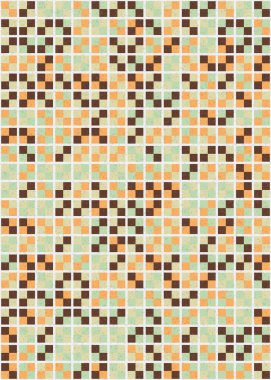 Soyut Geometrik mozaik üretken sanat çizimi