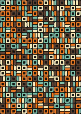 Soyut Geometrik Desen üretken hesaplama sanatı çizimi