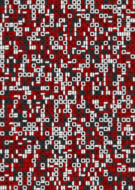 Soyut Geometrik Desen üretken hesaplama sanatı çizimi