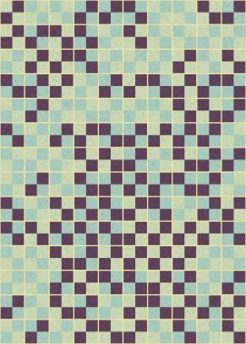 Soyut Geometrik mozaik desenli sanat çizimi