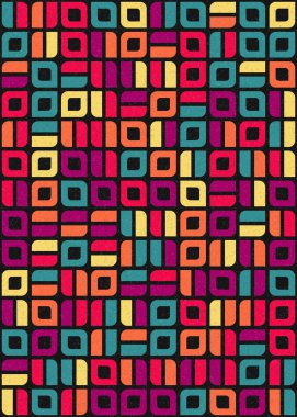 Soyut Geometrik Desen üretken hesaplama sanatı çizimi