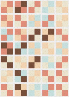 Soyut Geometrik mozaik üretken sanat çizimi