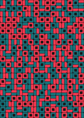 Soyut Geometrik Desen üretken hesaplama sanatı çizimi
