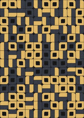 Soyut Geometrik Desen üretken hesaplama sanatı çizimi