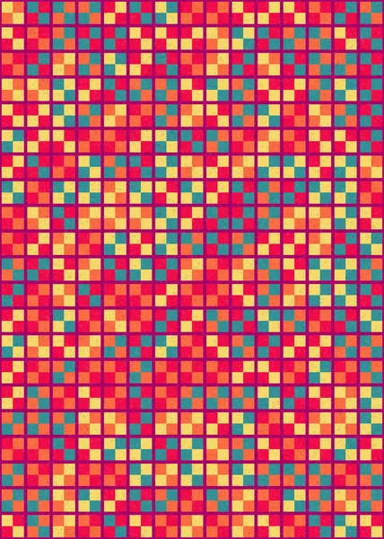 Abstract Geometric Mozaic Pattern Art Illustration — Stock Vector