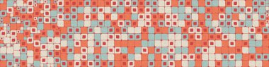 Soyut renk geometrik mozaik desen üretken hesaplama sanatı çizimi, fayans rengi parçalarının taklidi