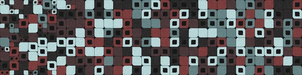 Abstrakte Farbe Geometrische Mosaik Muster Generative Computergestützte Kunst Illustration Nachahmung — Stockvektor