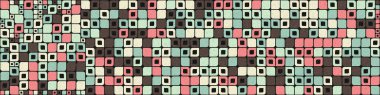Soyut renk geometrik mozaik desen üretken hesaplama sanatı çizimi, yapboz rengi parçalarının taklidi