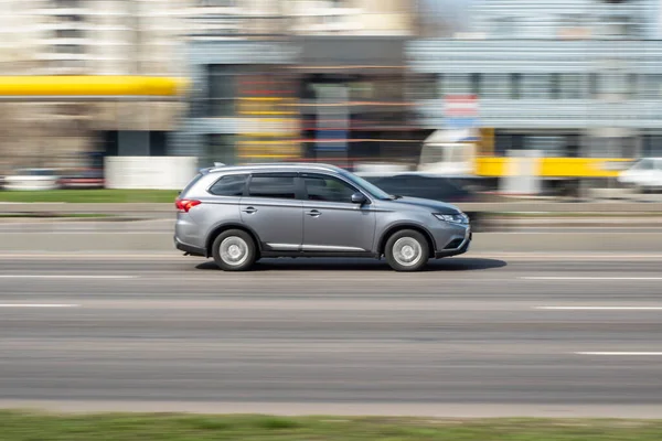 Ukraine Kyiv April 2021 Car Street Editorial — Stock Photo, Image