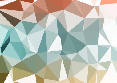 Dışbükey geometrik şekilli soyut renk arkaplanı, üçgen ve çokgen desenli illüstrasyon