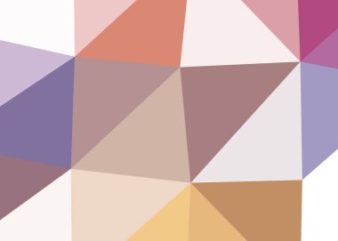 Dışbükey geometrik şekilli soyut renk arkaplanı, üçgen ve çokgen desenli illüstrasyon