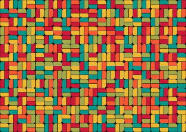 Soyut Geometrik Desen üretken hesaplama sanatı çizimi