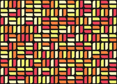 Soyut Geometrik Desen üretken hesaplama sanatı çizimi