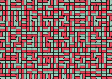 Soyut Geometrik Desen üretken hesaplama sanatı çizimi