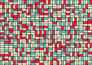 Soyut Geometrik Desen üretken hesaplama sanatı çizimi