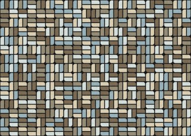 Soyut Geometrik Desen üretken hesaplama sanatı çizimi