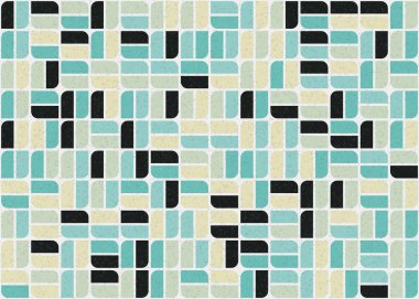 Soyut Geometrik Desen üretken hesaplama sanatı çizimi