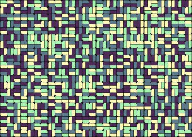 Soyut Geometrik Desen üretken hesaplama sanatı çizimi