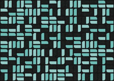 Soyut Geometrik Desen üretken hesaplama sanatı çizimi