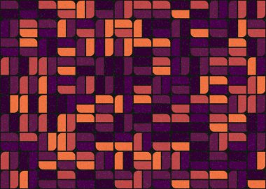 Soyut Geometrik Desen üretken hesaplama sanatı çizimi
