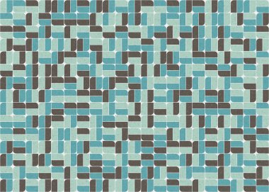 Soyut Geometrik Desen üretken hesaplama sanatı çizimi