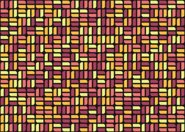 Soyut Geometrik Desen üretken hesaplama sanatı çizimi