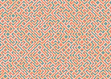 Soyut Geometrik Desen üretken hesaplama sanatı çizimi