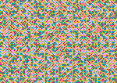 Soyut Geometrik Desen üretken hesaplama sanatı çizimi