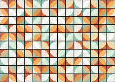 Soyut Geometrik Desen üretken hesaplama sanatı çizimi