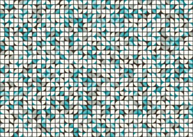 Soyut Geometrik Desen üretken hesaplama sanatı çizimi